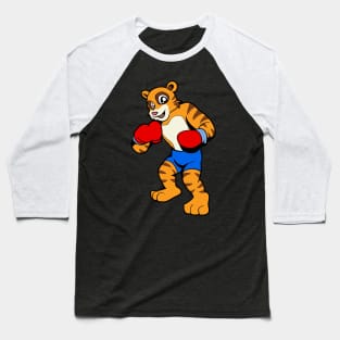 With boxing gloves in boxing ring - cartoon tiger boxer Baseball T-Shirt